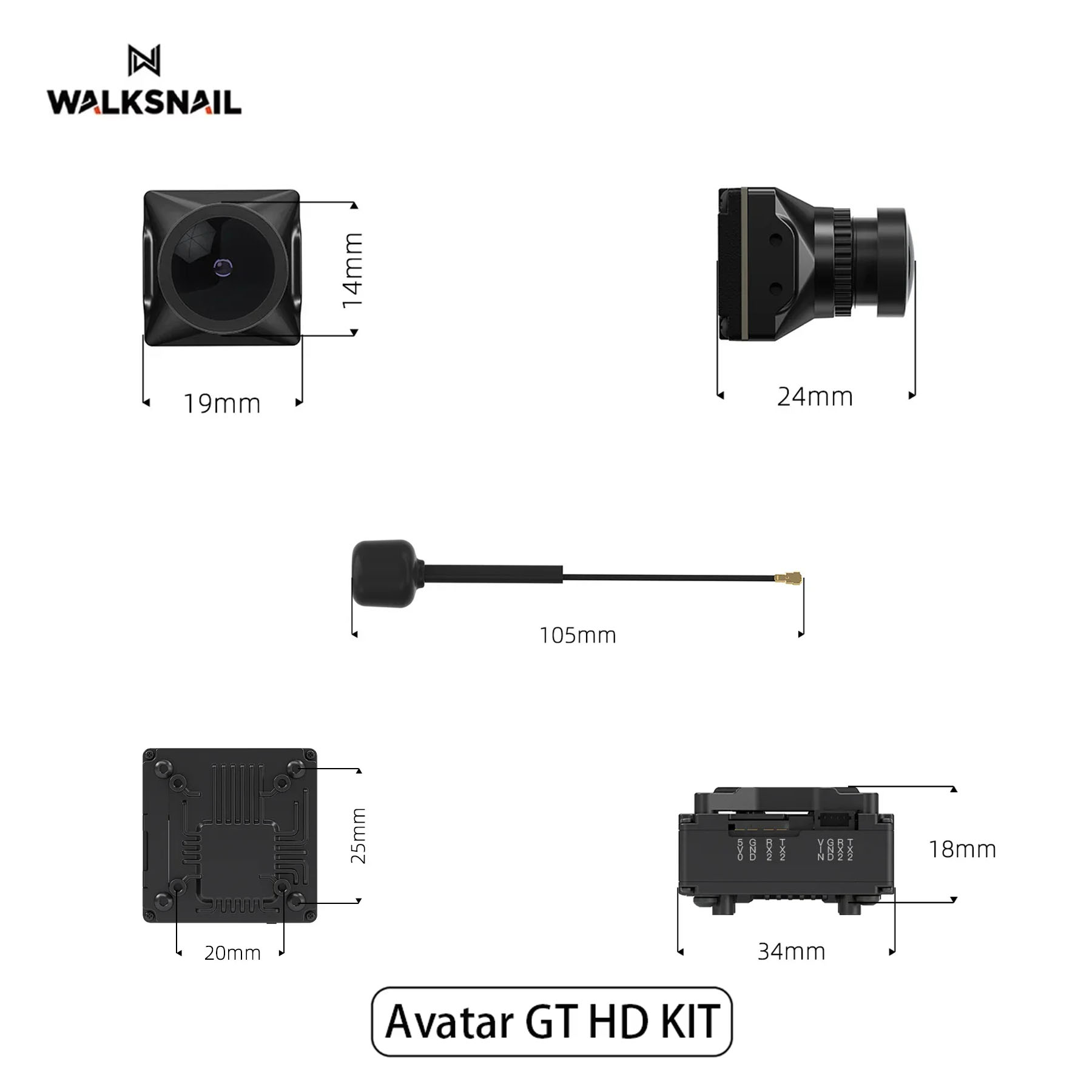 Walksnail 아바타 GT HD 키트 2W VTX  - Walksnail Avatar Gt Kit 2W Vtx 리뷰 및 가격